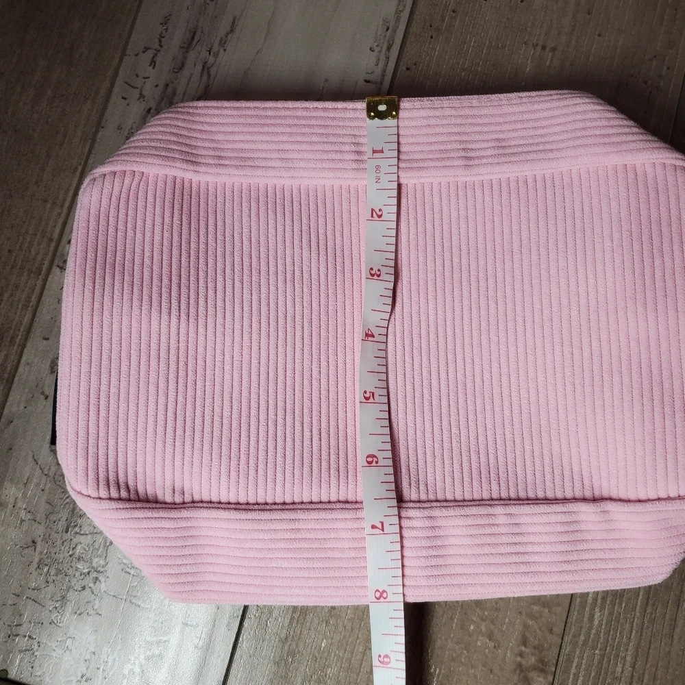 NWT Simply Southern WIFEY Pink White and Gold Varsity Cosmetic Bag
